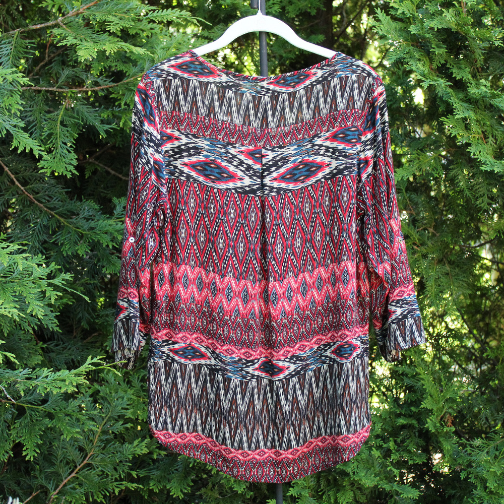Zara Basic Moraccon Print Hi-Lo Tunic - image 3